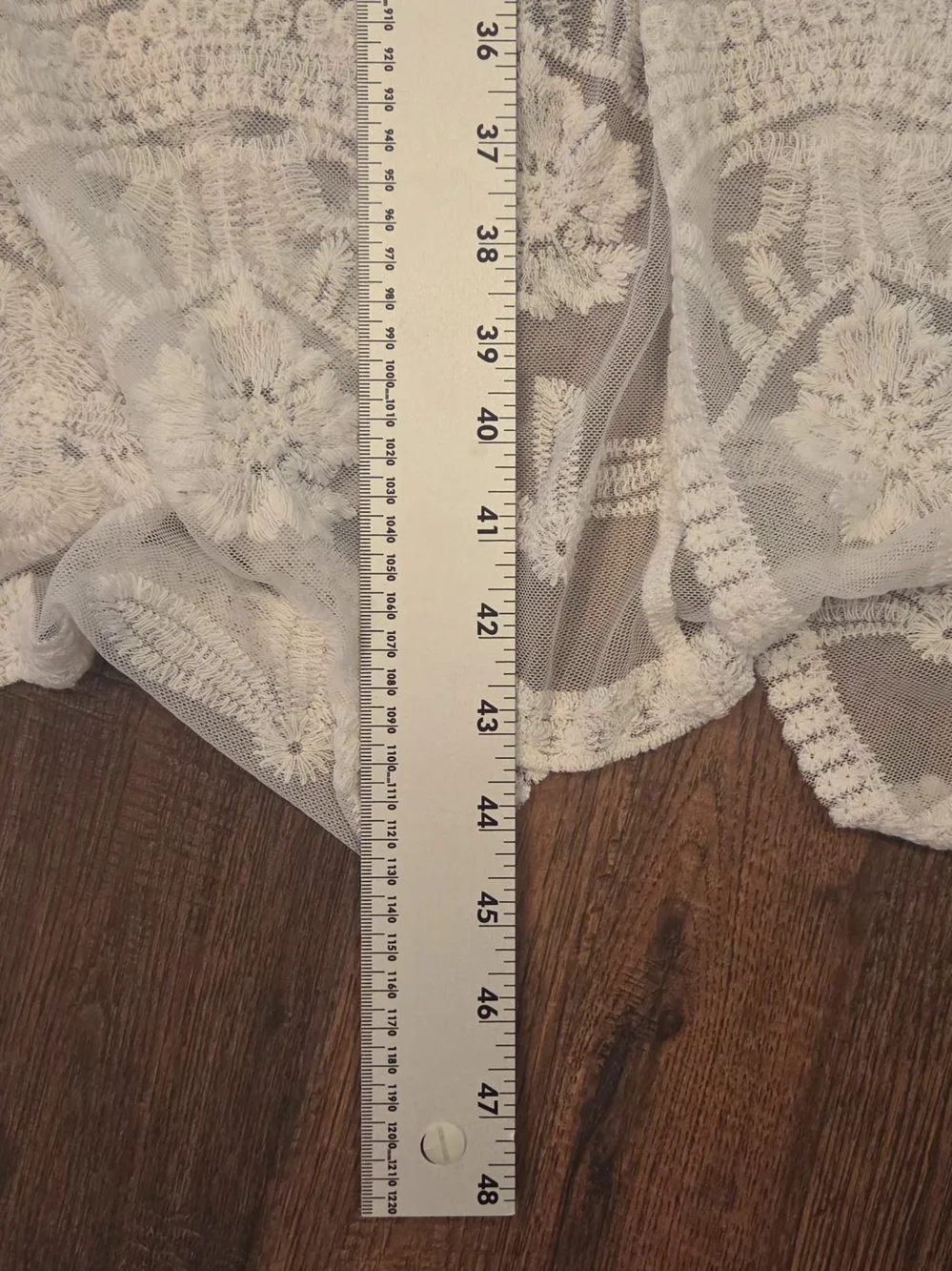 Embroidered Lace Boho Duster Sheer Festival  Beach Hippie Floral Cottage Fairy